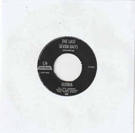 Gloria - The last seven days + The merry dance (Vinylsingle)