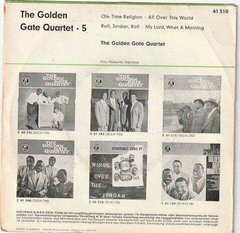 Golden Gate Quartet - The Golden Gate Quartet 5 (EP) (Vinylsingle)