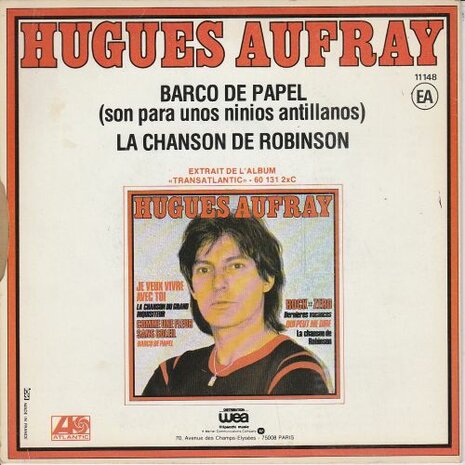 Hugues Aufray - Barco De Papel + La Chanson De Robinson (Vinylsingle)