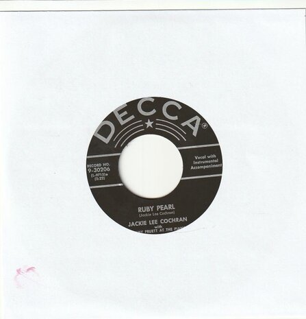 Jackie Lee Cochran - Ruby Pearl + Mama Don't You Think I Know (Vinylsingle)