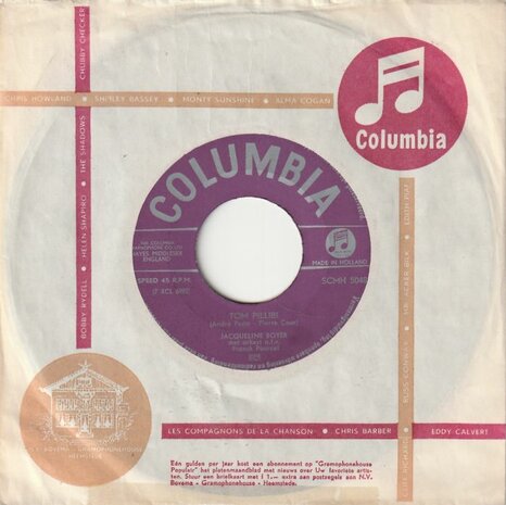 Jacqueline Boyer - Tom Pillibi + Gouli gouli dou (Vinylsingle)