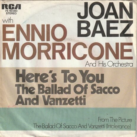 Joan Baez - Here's to you + The ballad of Sacca and Vanzetti (Vinylsingle)