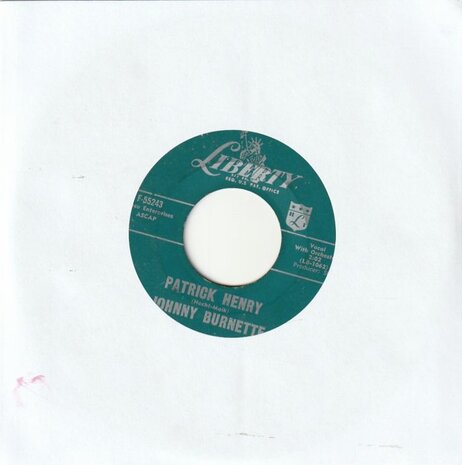 Johnny Burnette - Patrick Henry + Don't Do It (Vinylsingle)