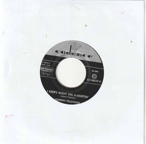 Johnny Tillotson - It keeps right on a-hurtin' + She gave sweet love to me (Vinylsingle)