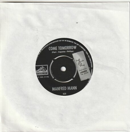 Manfred Mann - Come tomorrow + What did I do wrong (Vinylsingle)