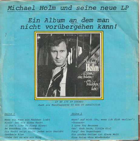 Michael Holm - Wenn dein herz spricht + Manhatten (Vinylsingle)