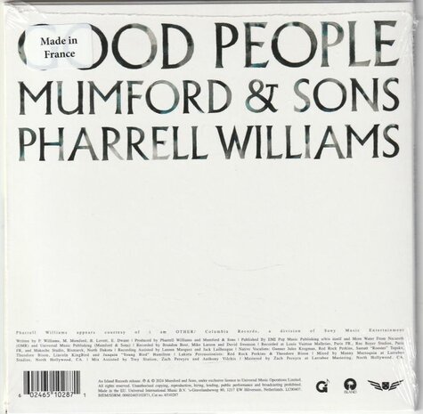 Mumford & Sons & Pharrell Williams - Good People + (instr.) (Vinylsingle)