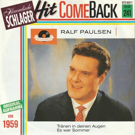 Ralph Paulsen - Trnen In Deinen Augen + Es War Sommer (Vinylsingle)