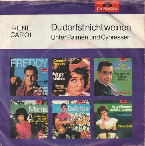 Rene Carol - Du darfst nicht weinen + Unter palmen und cyp. (Vinylsingle)