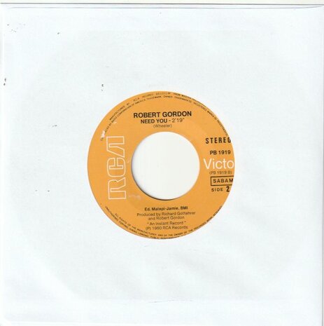 Robert Gordon - Born to lose + Need you (Vinylsingle)