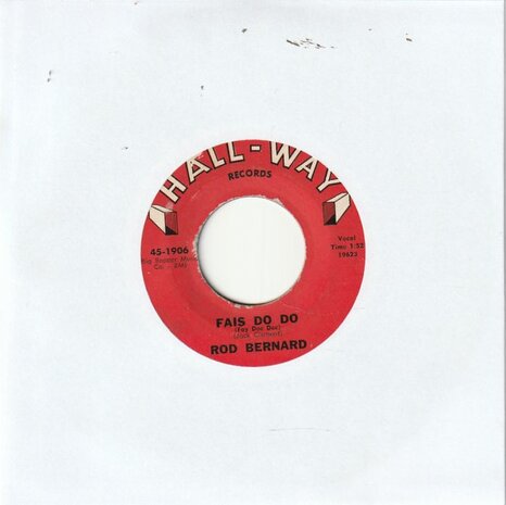 Rod Bernard - Fais Do Do + New Orleans Jail (Vinylsingle)