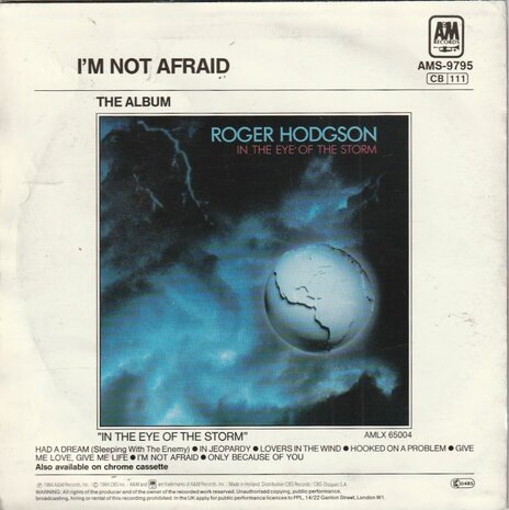 Roger Hodgson - Had a dream + Only because of you (Vinylsingle)