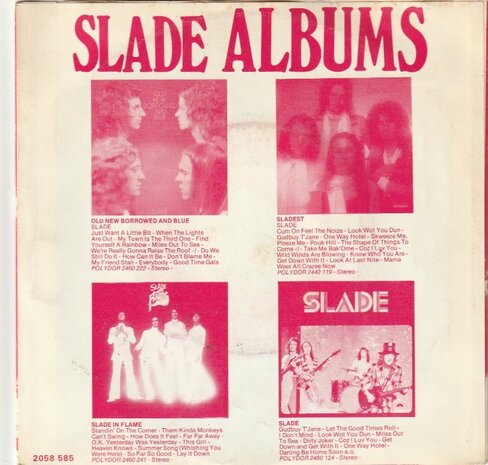 Slade - Thanks for the memory + Raining in my champagne (Vinylsingle)