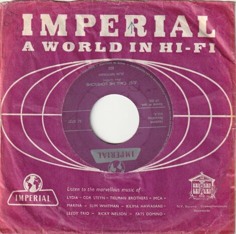 Slim Whitman - Remember Me + Just Call Me Lonesome (Vinylsingle)