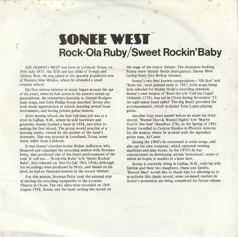 Sonee West - Rock-Ola Ruby + Sweet Rockin' Baby (Vinylsingle)