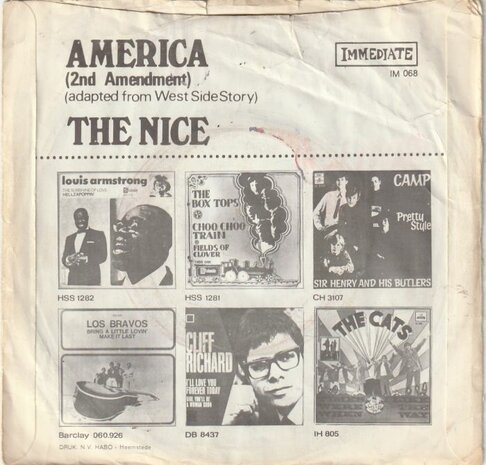 The Nice - America + The diamond hard blue apples of the moon (Vinylsingle)