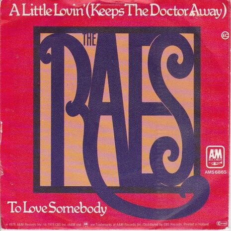 The Raes - A Little Lovin + To Love Somebody (Vinylsingle)