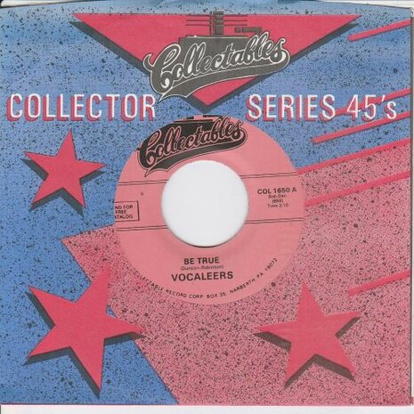 The Vocaleers - Be True + Oh! Where (Vinylsingle)