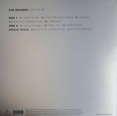 ILSE DELANGE - NEXT TO ME (Vinyl LP)