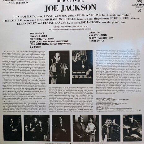 Joe Jackson - Body and Soul (Vinyl LP)