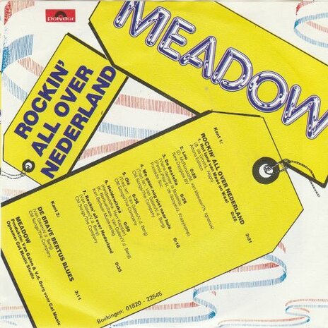 Meadow - Rockin' all over the Nederland + Brave Bertusblues (Vinylsingle)