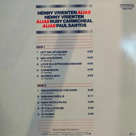 Henny Vrienten - Alias Henny Vrienten Alias Ruby Carmicheal Alias Paul Santos (Vinyl LP)